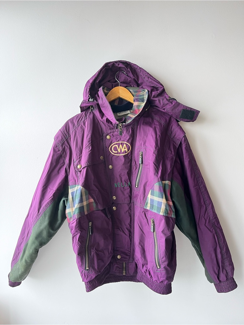 Vintage CWA Nella Purple Winter Jacket Size Medium